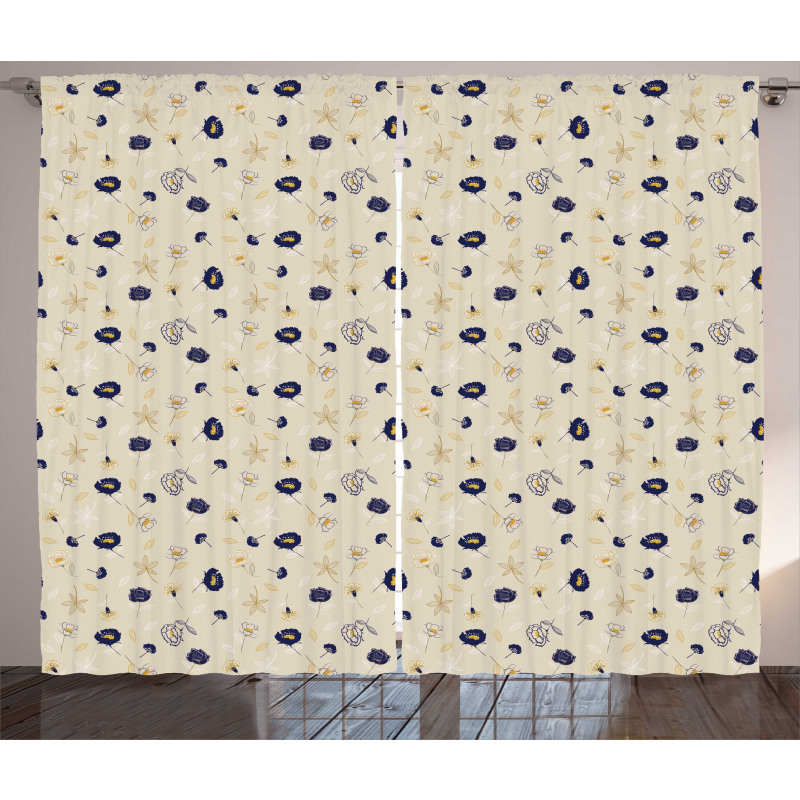 Gentle Floral Pattern Curtain
