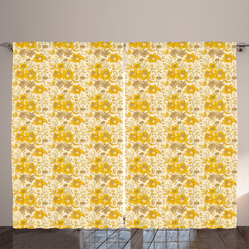 Romance Abstract Flower Curtain