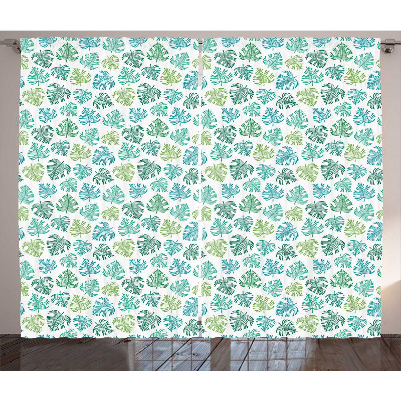 Exotic Theme Tropic Leaves Curtain