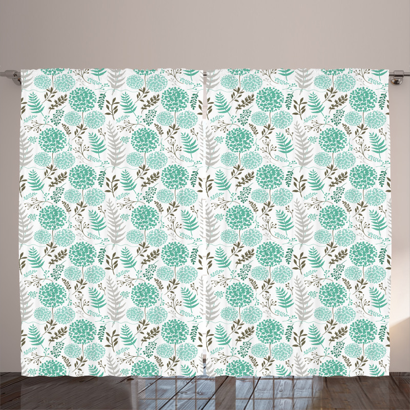 Abstract Design Foliage Curtain