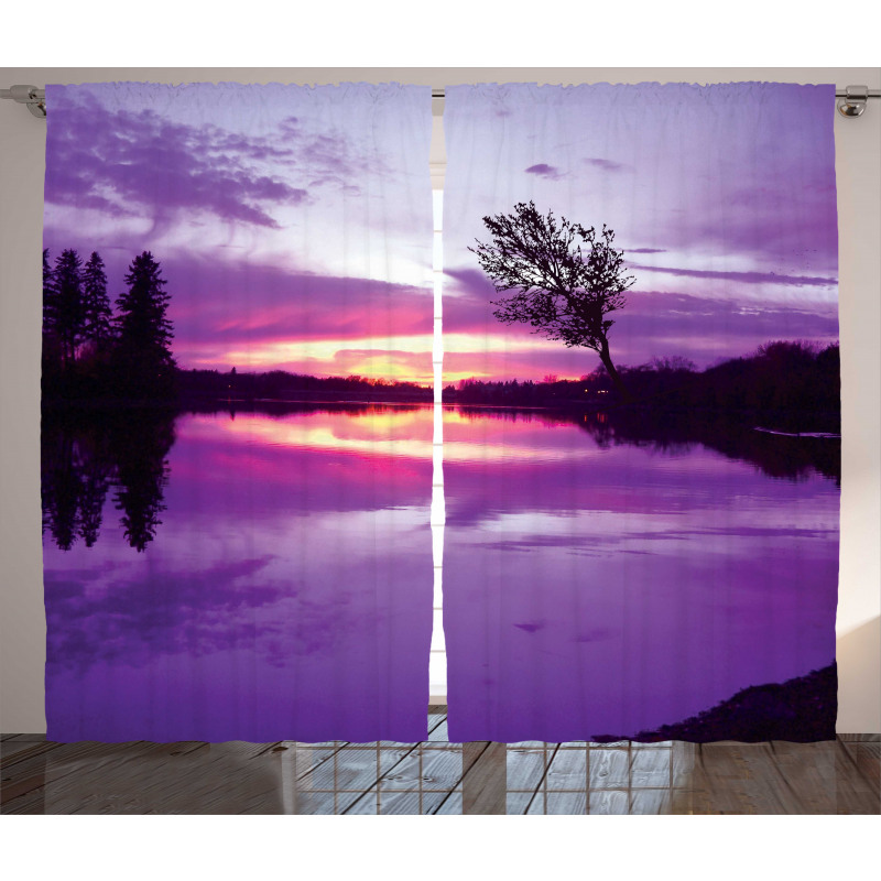 Purple Shade Skies Curtain