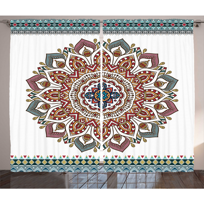 Floral Motifs Oriental Curtain