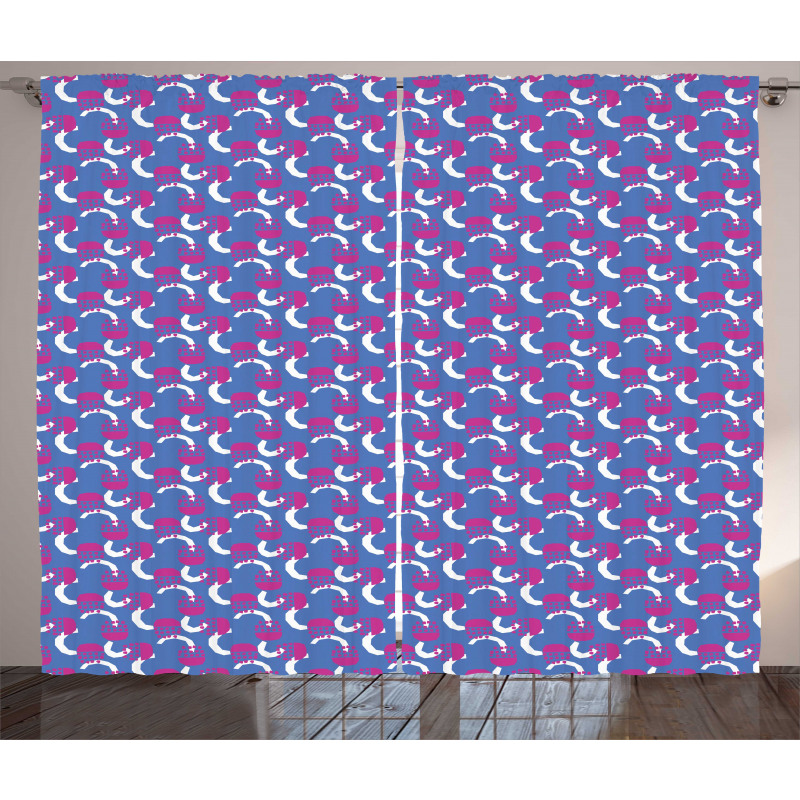 Vibrant Energetic Pattern Curtain