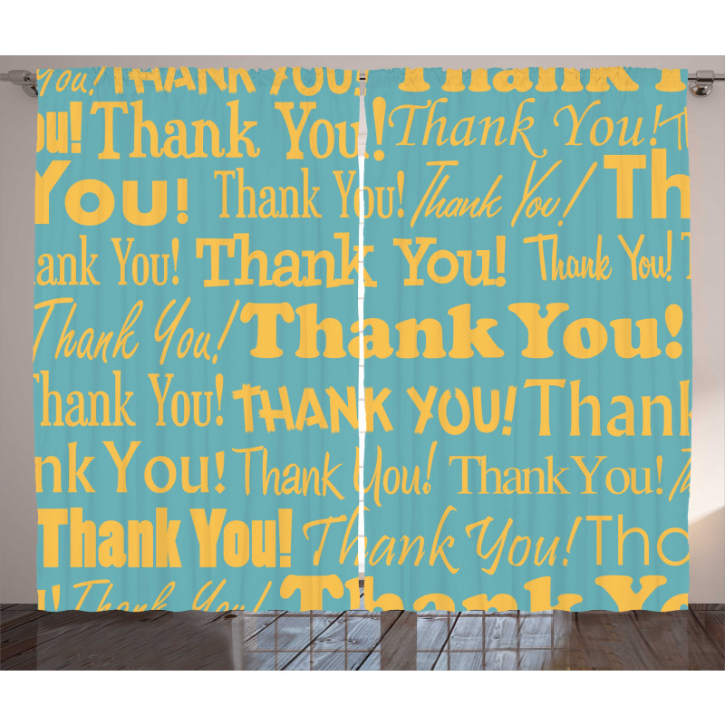 Appreciation Artwork Text Curtain