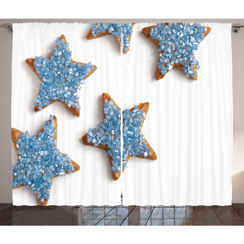 Baked Biscuits in Star Shape Curtain