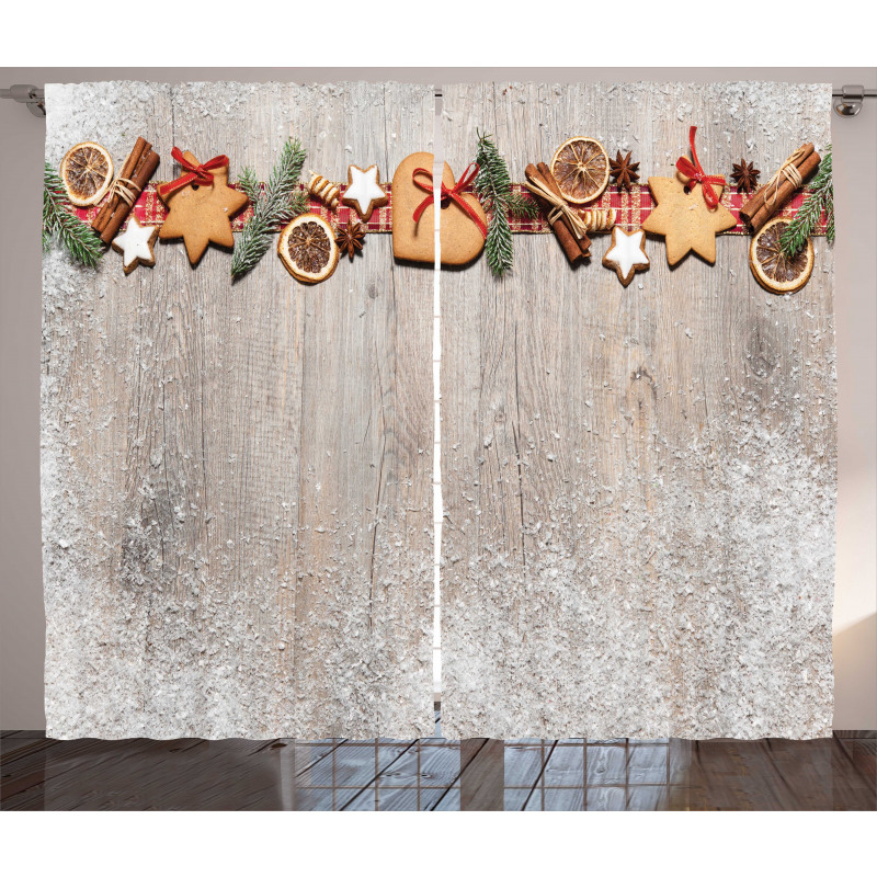 Christmas Themed on Wood Curtain