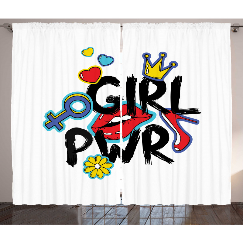 Girl Power with a Crown Curtain