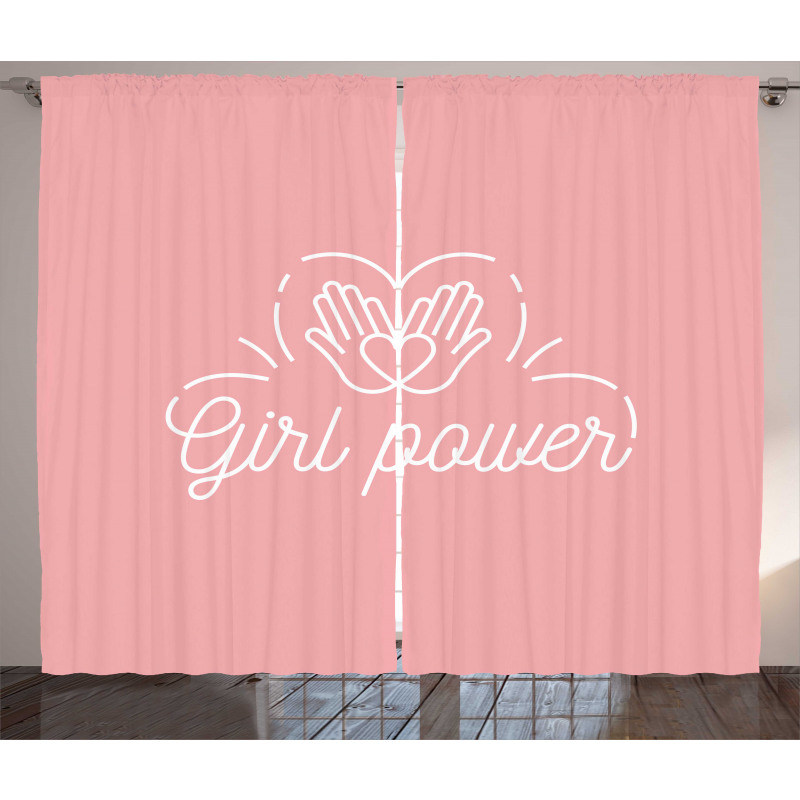 Simple Design Lettering Curtain