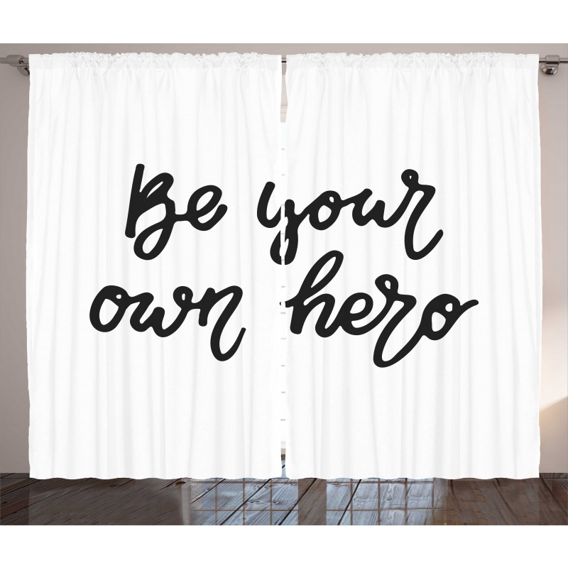 Be Your Own Hero Brave Curtain