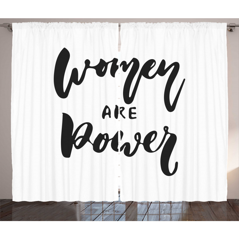 Funky Text Calligraphy Curtain