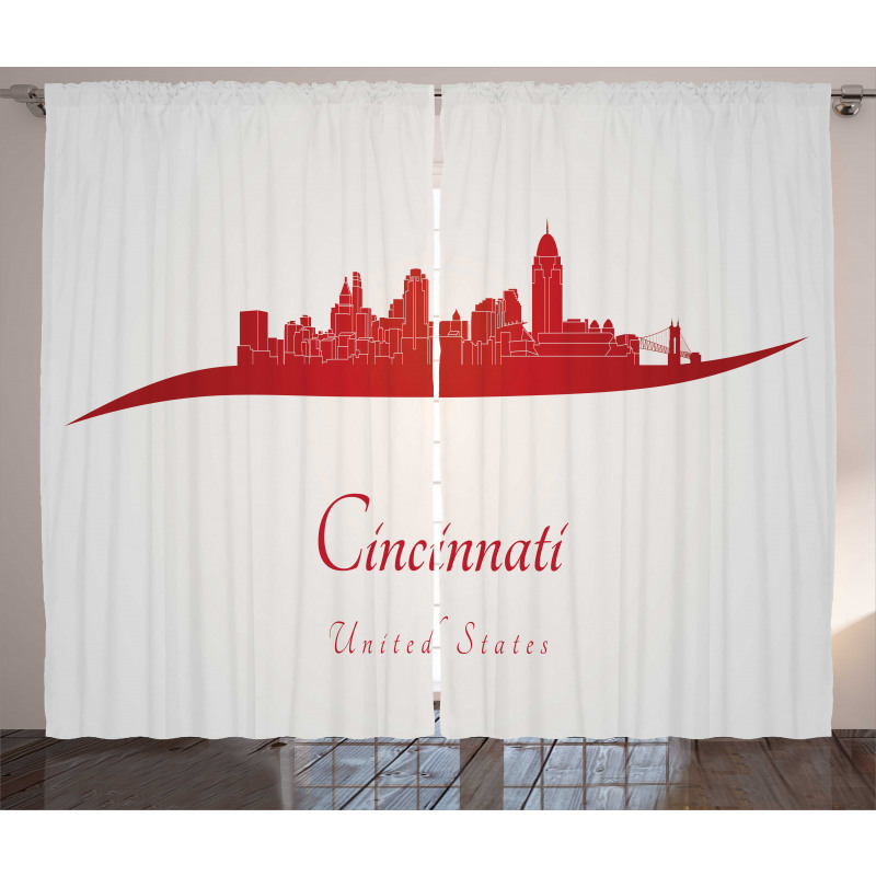 United States Busy City Curtain