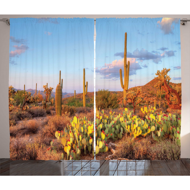 Cacti in Sonoran Desert Curtain