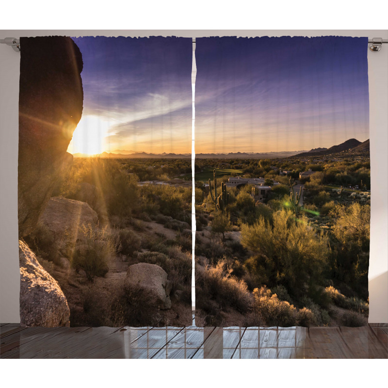 Scenic Sunrise Sandstones Curtain