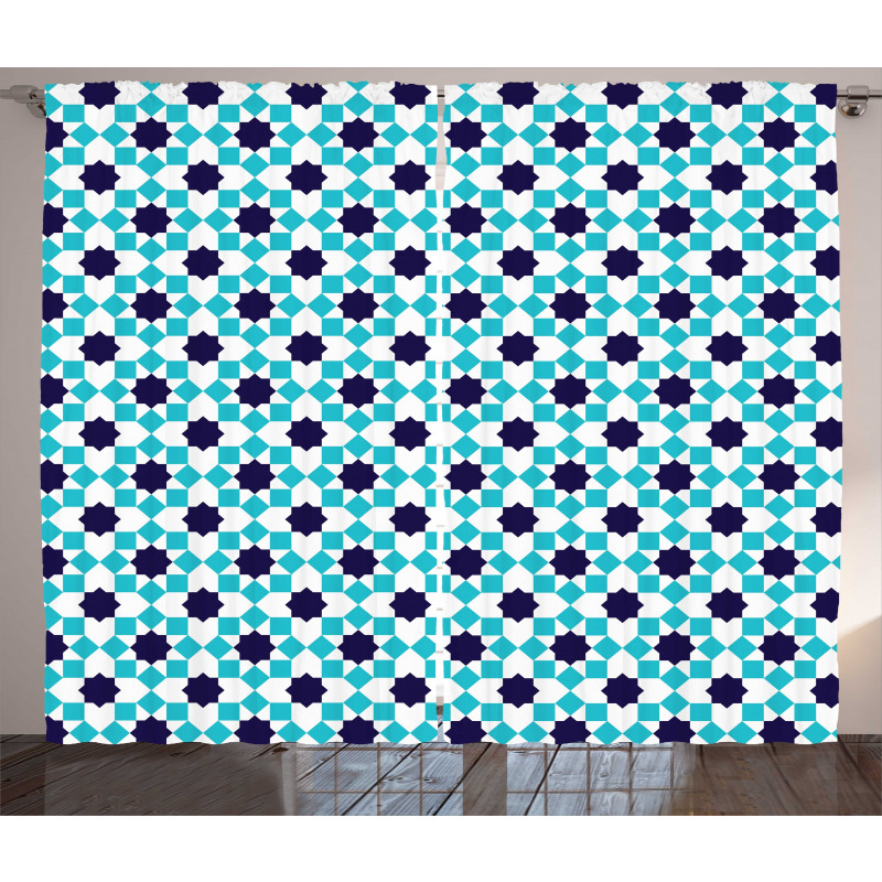 Moroccan Star and Squares Curtain