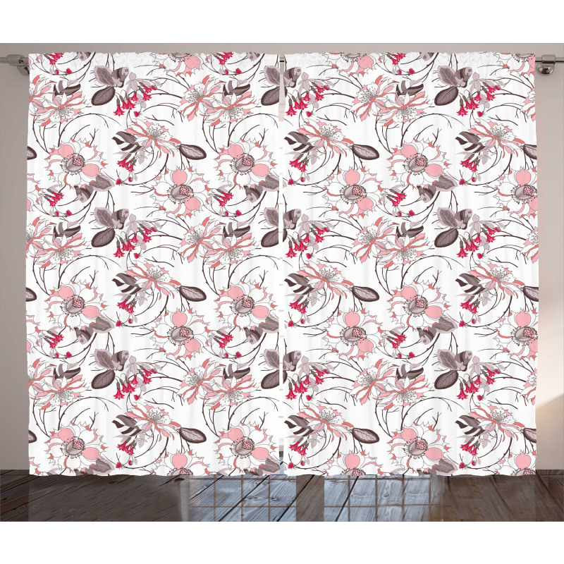 Romantic Floral Blossom Curtain