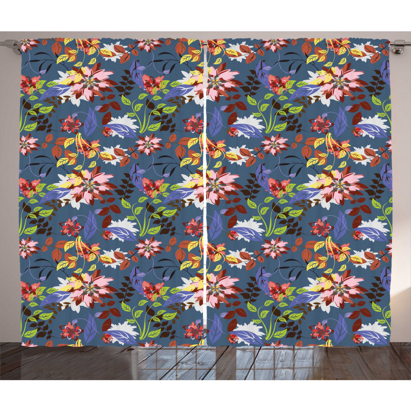 Floral Vintage Spring Curtain