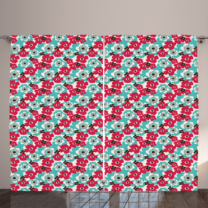 Spring Nature Retro Sixties Curtain