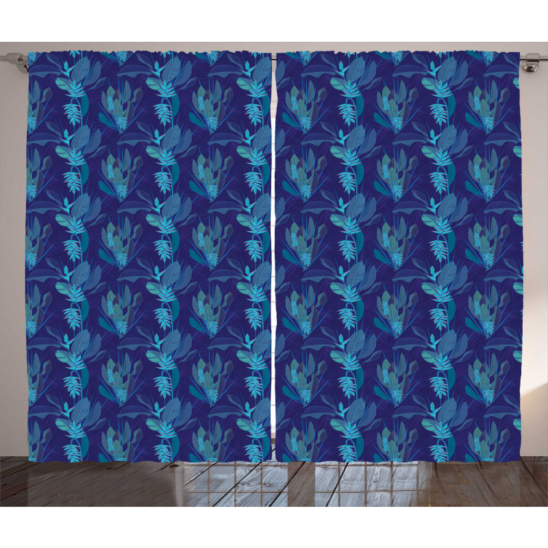 Exotic Helicona Flower Curtain