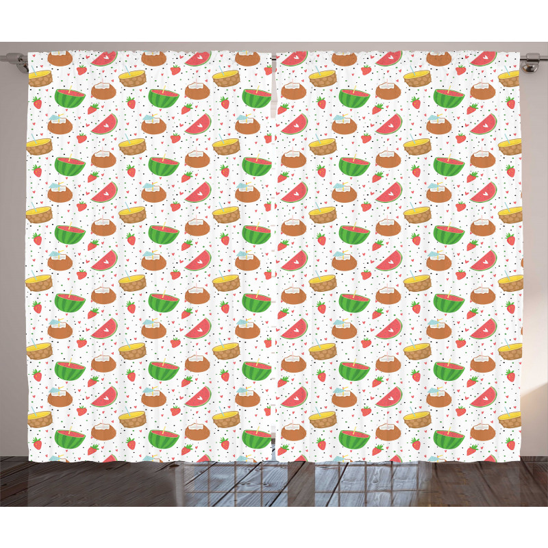 Seasonal Colorful Design Curtain