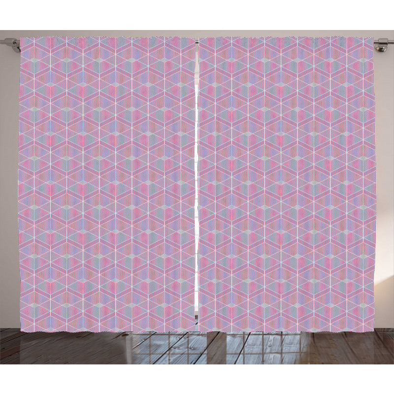 Repeating Diagonal Lines Curtain