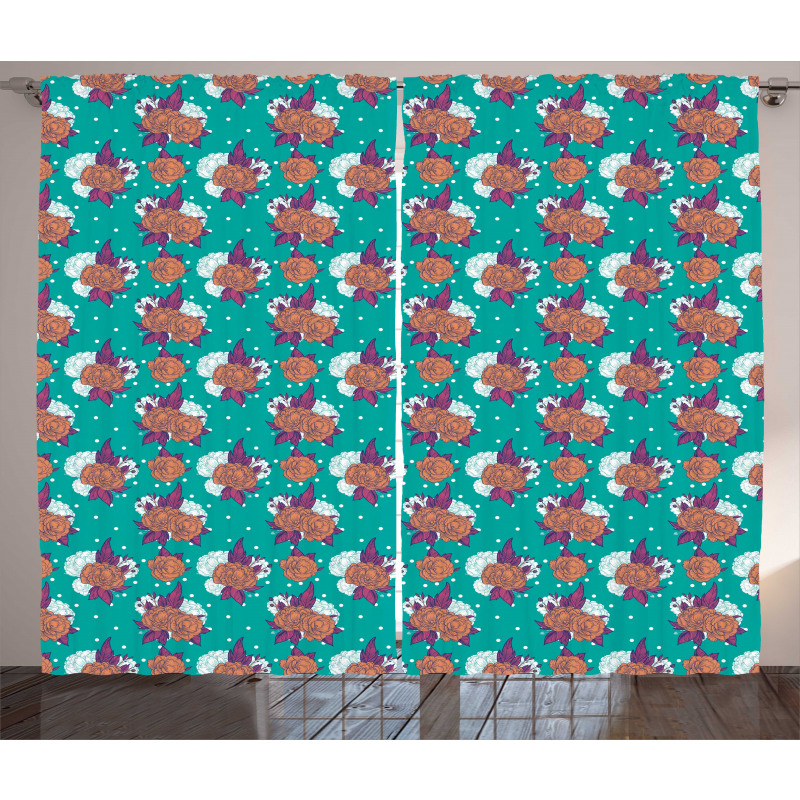 Peony Bouquet Celebration Curtain