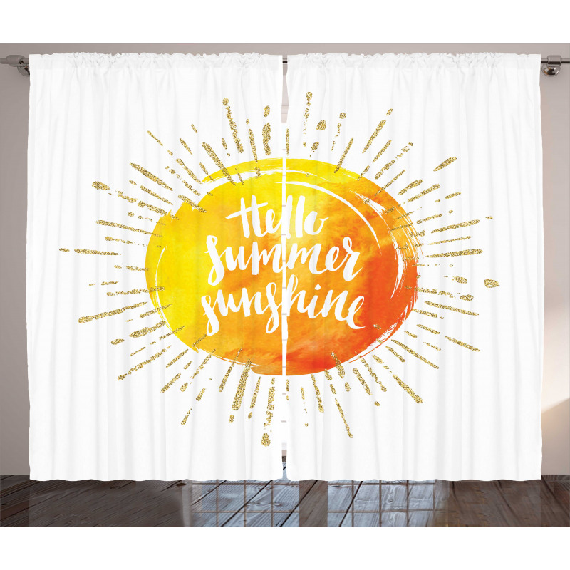 Summer Holiday Words Curtain