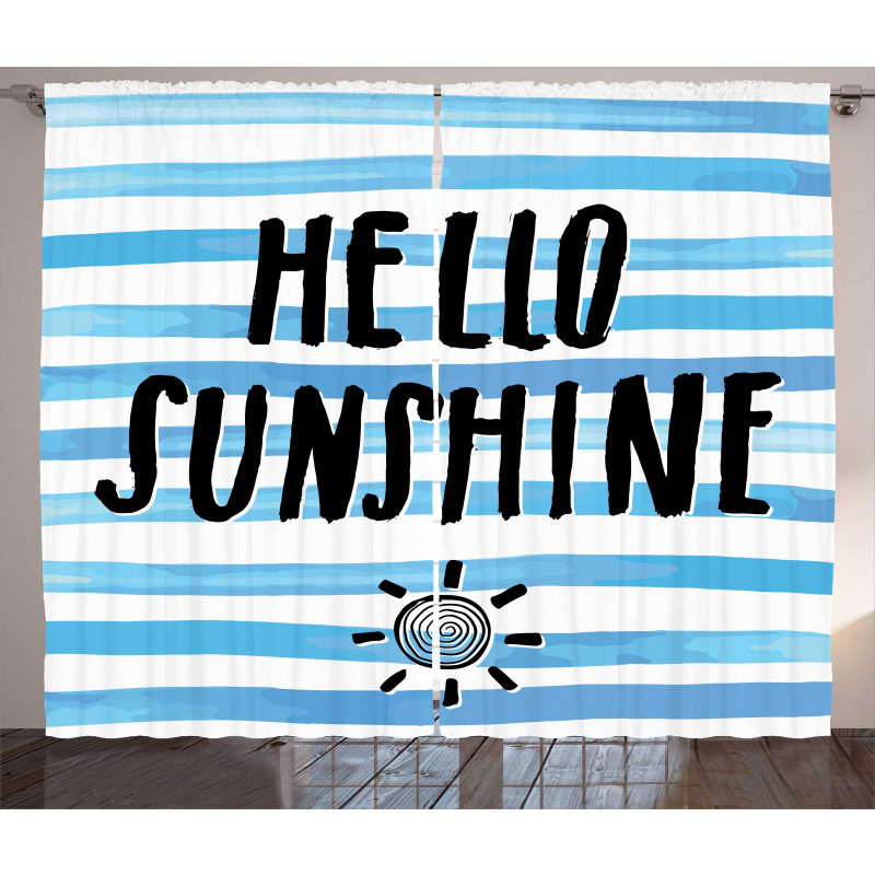 Typographic Stripes Curtain