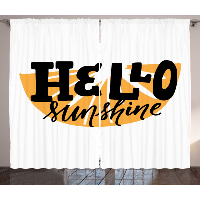 Funny Hand Lettering Curtain