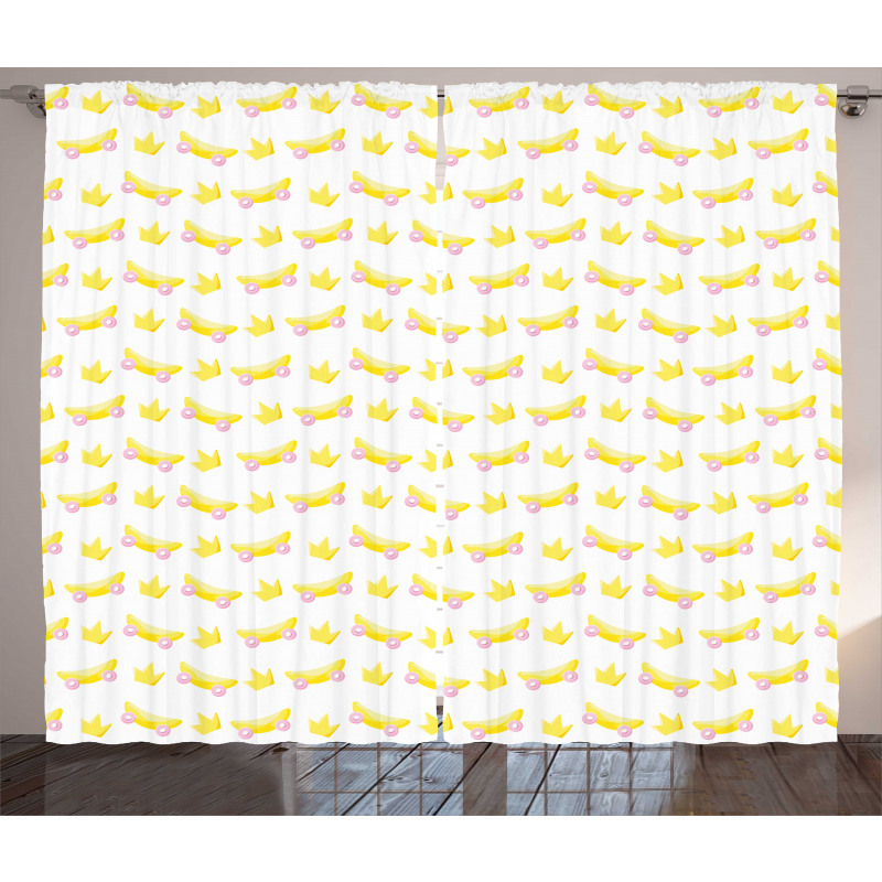 Summer Skateboards Crowns Curtain