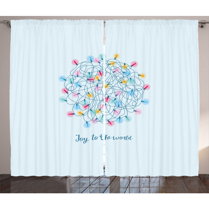 Joy to the World Wording Curtain