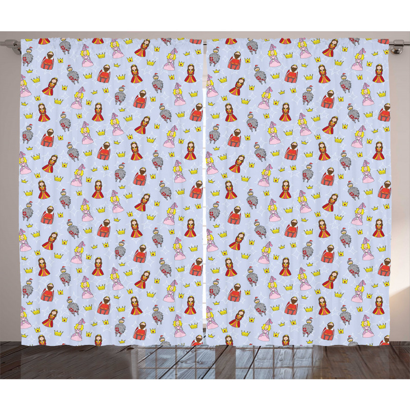 Princess Queen King Knight Curtain