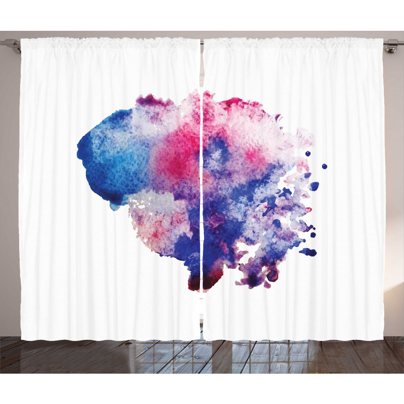 Watercolor Splash Abstract Curtain