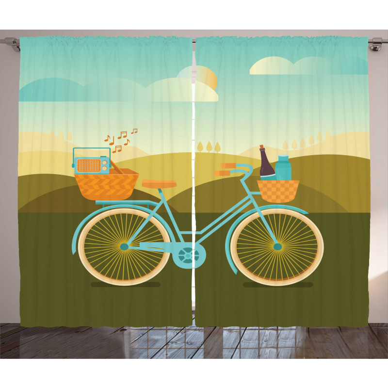 Camping Picnic Themed Bike Curtain