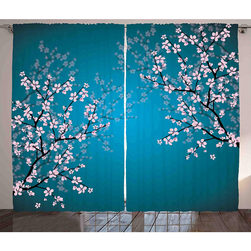 Ombre Spring Sakuras Curtain