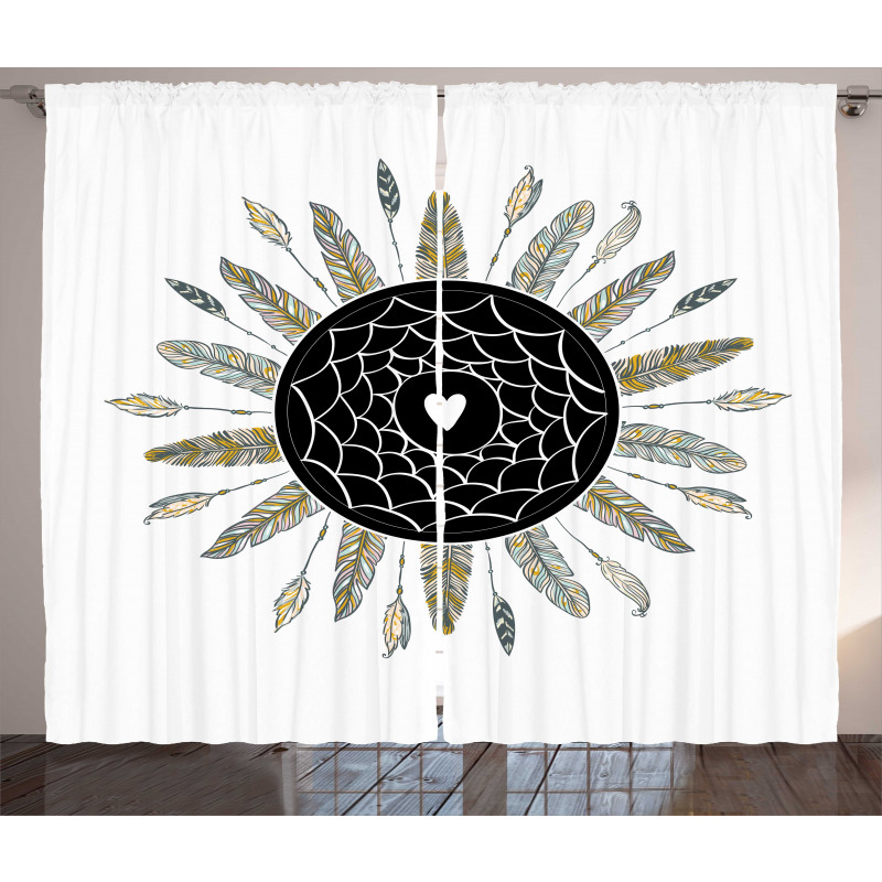 Dream Catcher with a Heart Curtain