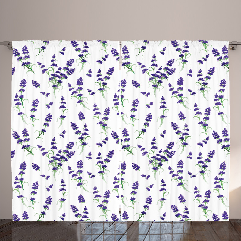 Lavender Bouquet Romance Curtain