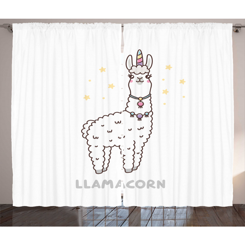 Cartoon Style Typography Curtain