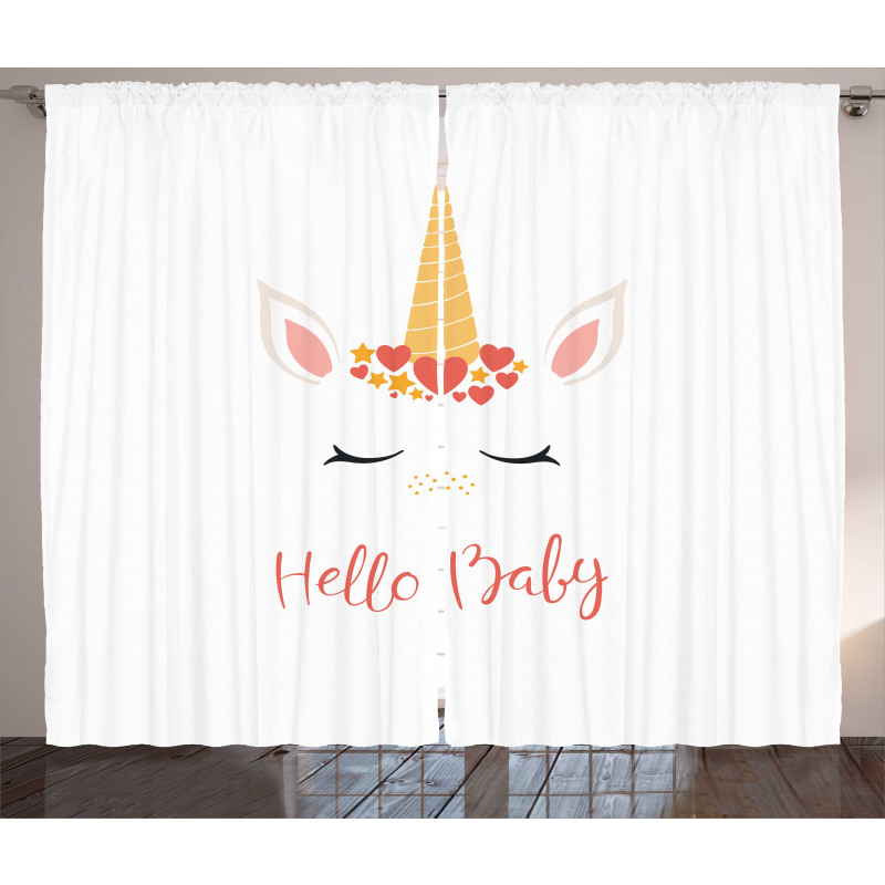 Nursery Lettering Horns Curtain