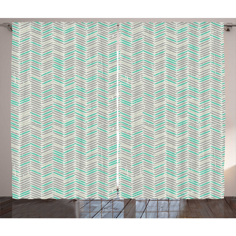 Boho Vintage Zigzags Curtain