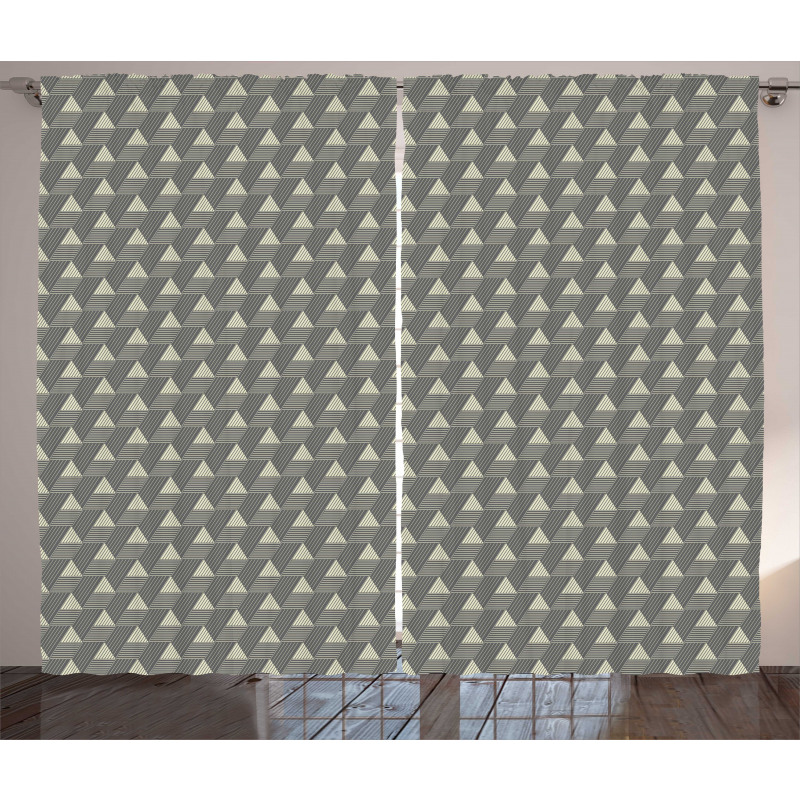 Abstract Triangles Curtain