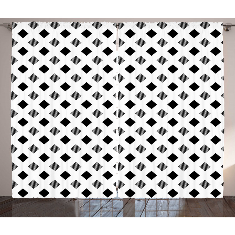 Minimalist Style Squares Curtain