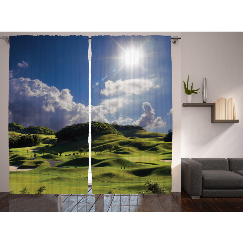 Summer Pasture Grassy Hills Curtain