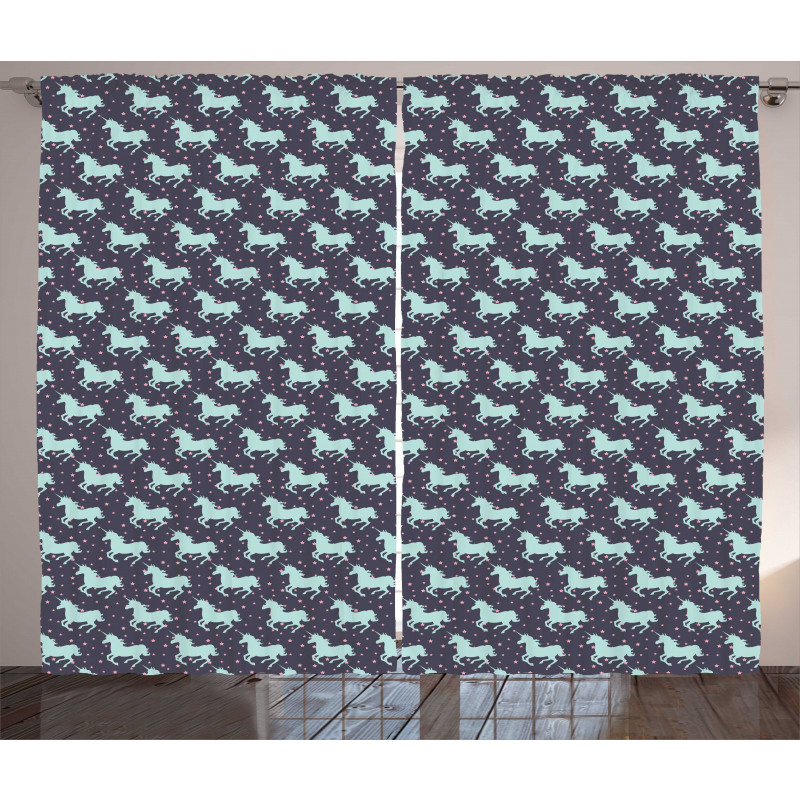 Fir Trees Flora and Fauna Curtain