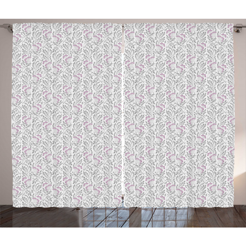 Art Deco Sprigs and Berries Curtain