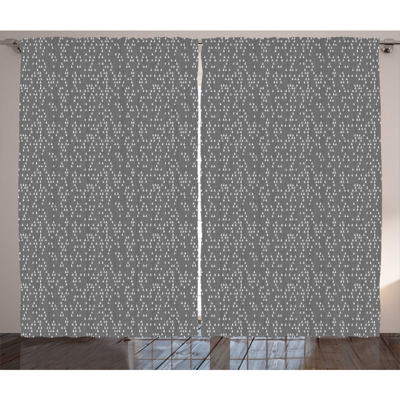 Geometric Triangles Spots Curtain