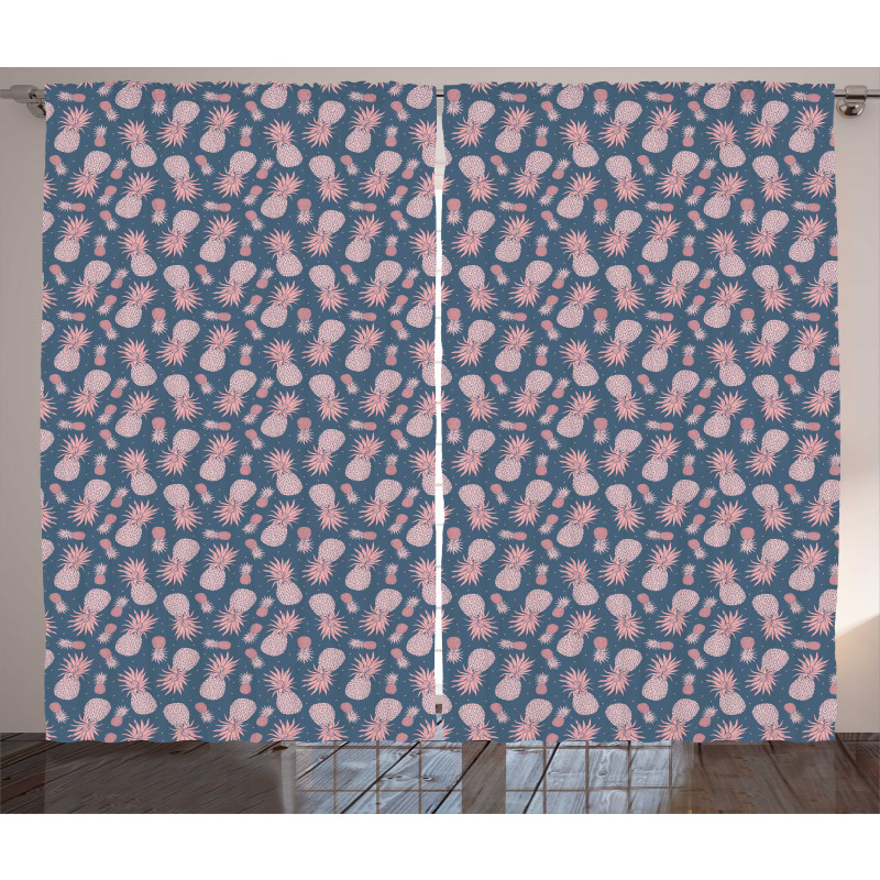 Vintage Island Pineapples Curtain