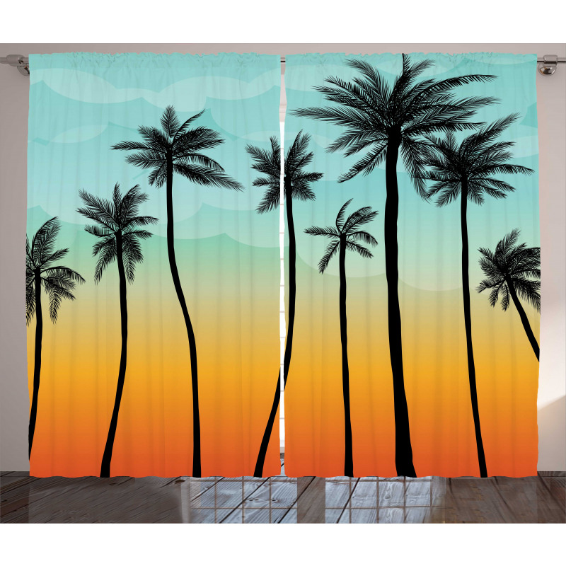 Ombre Effect Landscape Curtain