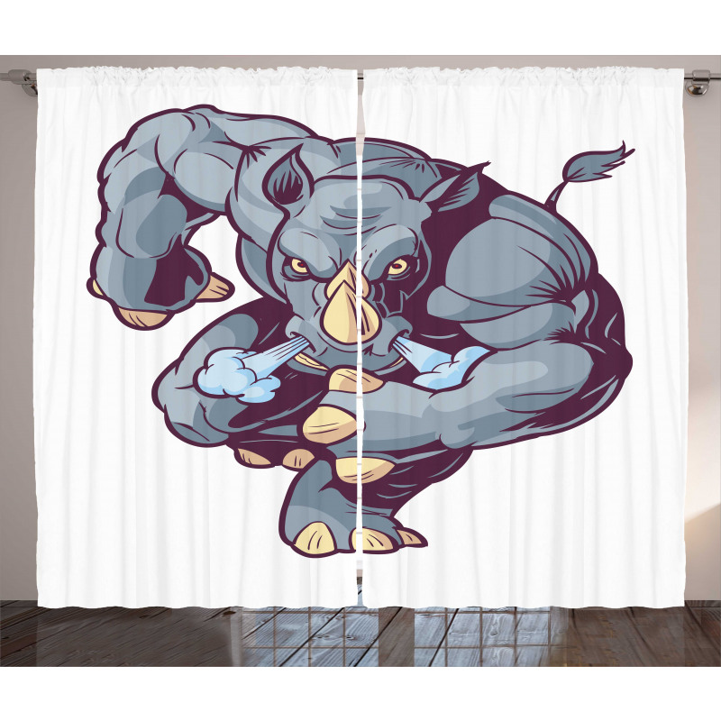 Anthropomorphic Mascot Run Curtain