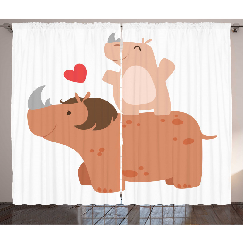 Mother and Calf with Heart Curtain