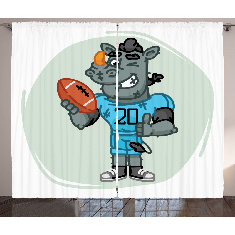 Animal with Jersey and Ball Curtain